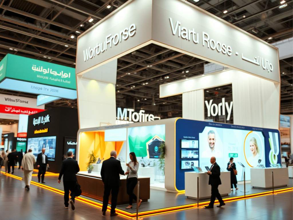 Custom-built exhibition stand by a leading exhibition company in the UAE