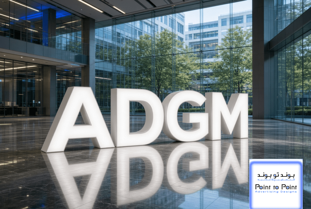 ADGM SIGN BOARD DONE BY - POINT TO POINT UAE
